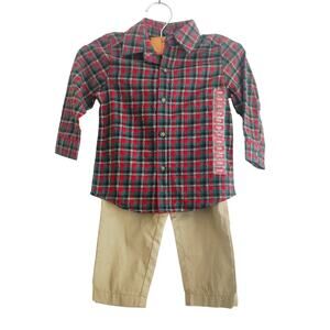 18M New Carter's Plaid Outfit